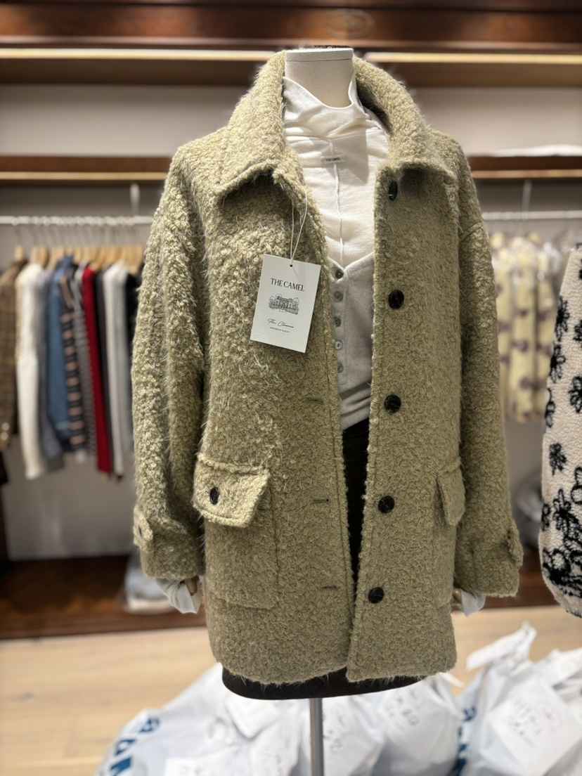 THE CAMEL東大門㊣實拍女裝新款真品短款大衣the came_l 家短款大衣