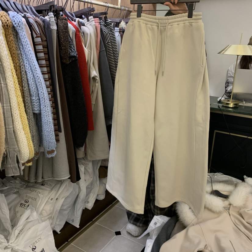 VIRKIN東大門㊣實拍女裝新款職業熱賣推薦休閑褲口袋加絨抓絨VIRKIN休閑褲