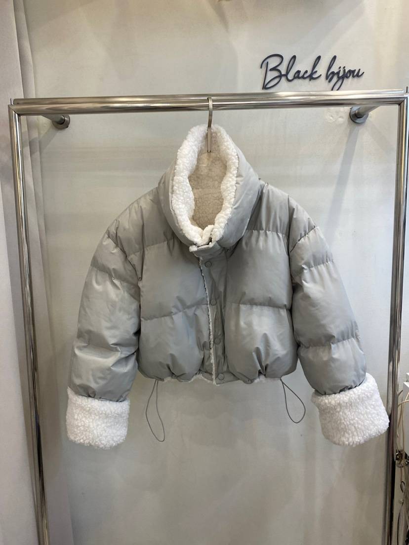BLACK BIJOU韓國代購㊣女裝新品職業推薦人氣夾克兩面穿抓絨BLACK BIJOU夾克