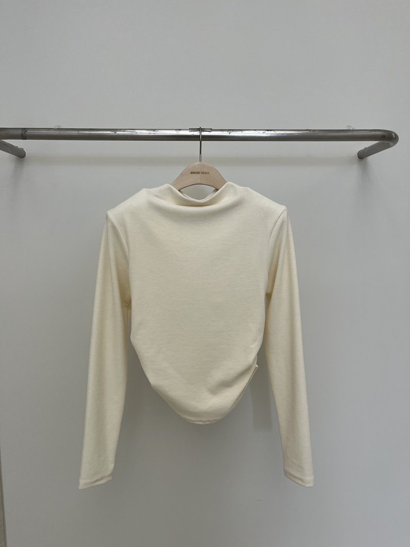 AMUSE SEOUL東大門㊣實拍女士新品真品熱賣休閑長袖T恤褶皺AMUSE SEOUL長袖T恤
