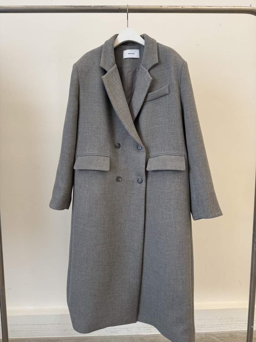 SOMETHING-L/FANCY東大門㊣代購女士新款人氣推薦中長款大衣SOMETHING-L/FANCY中長款大衣