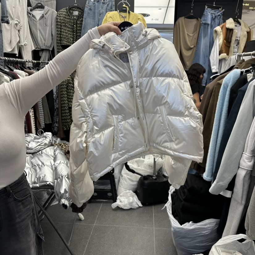 A-DEL東大門㊣實拍女裝新品推薦真品時尚短款羽絨服可拆卸A-DEL短款羽絨服