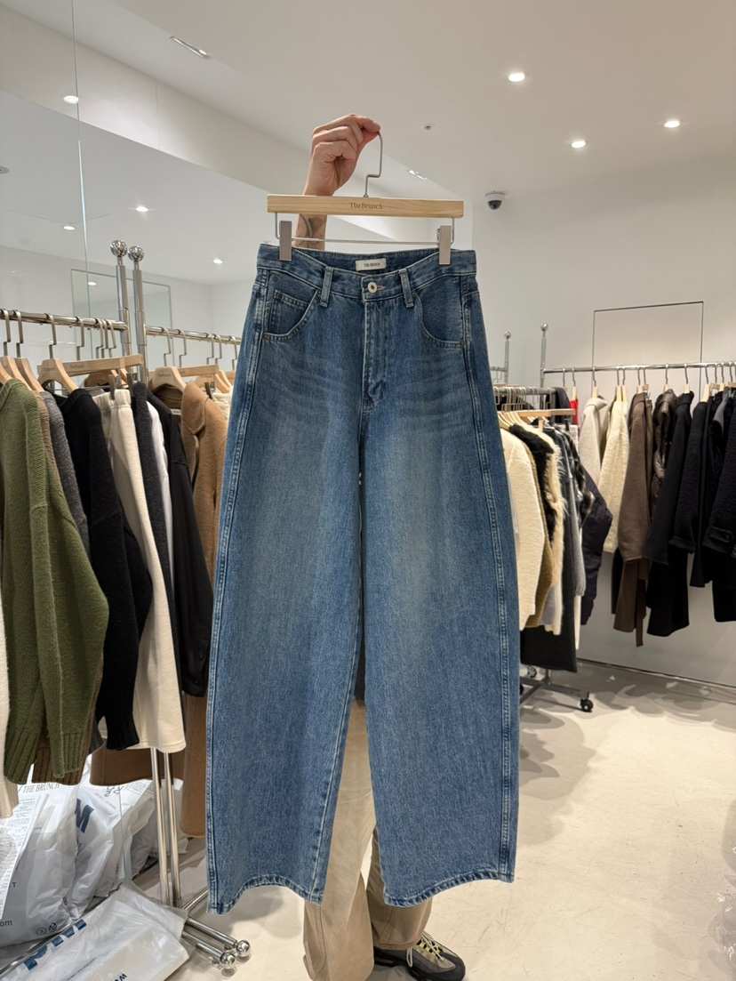 THE BRUNCH東大門㊣實拍女士新品人氣25秋冬熱賣時尚牛仔褲THE BRUNCH牛仔褲