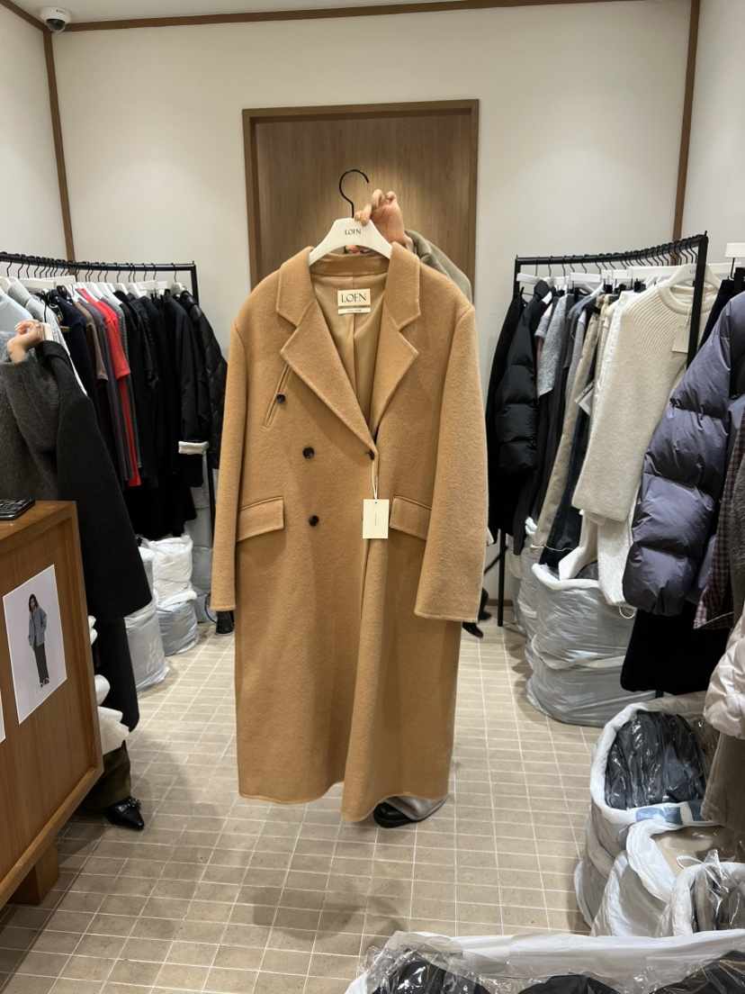 LOFN東大門㊣直郵女裝新款熱賣真品人氣休閑中長款大衣狐貍LOFN中長款大衣