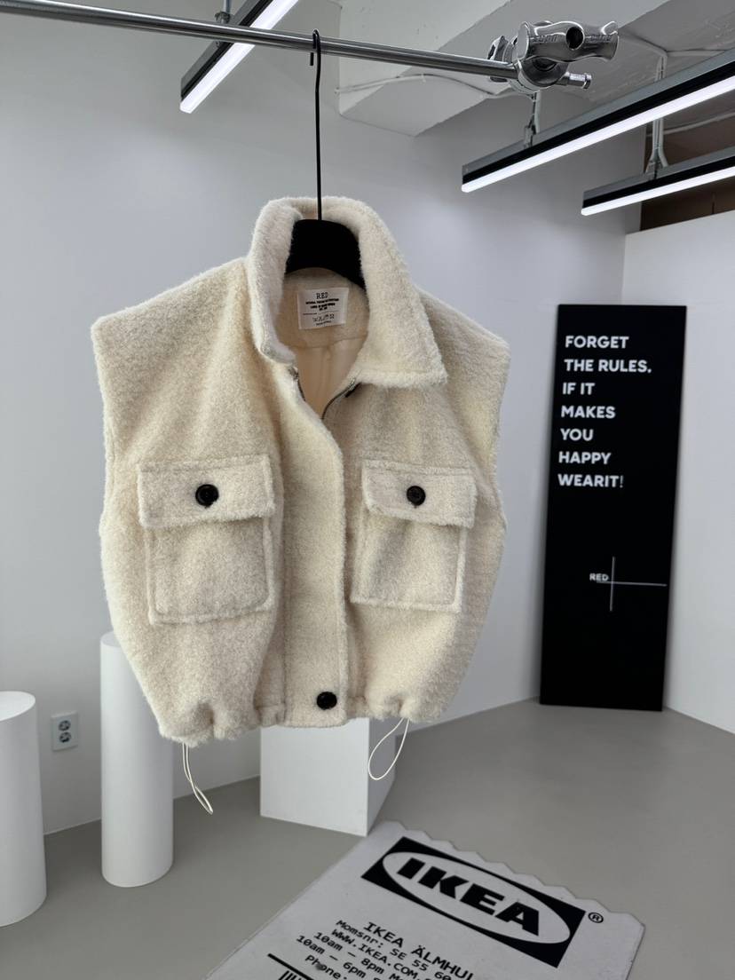 RED-A韓國代購㊣女士新款25秋冬熱賣休閑人氣時尚馬甲毛皮RED-A馬甲