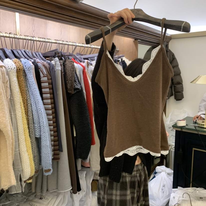 VIRKIN韓國直郵㊣女士新品25秋冬熱賣真品人氣職業吊帶背心VIRKIN吊帶/背心