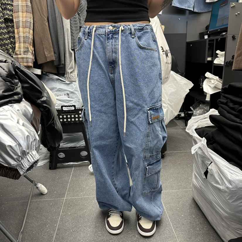 A-DEL韓國代購㊣女裝新款熱賣時尚人氣休閑25秋冬真品牛仔褲A-DEL牛仔褲