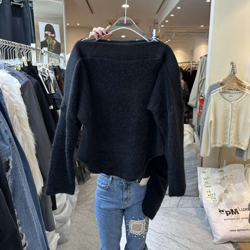 CHEAP-CHIC韓國直郵㊣女裝新品熱賣人氣職業休閑針織衫露肩CHEAP-CHIC/CHARLES THE SECOND針織衫