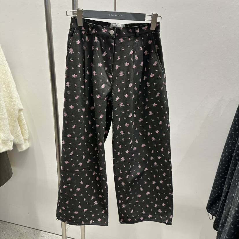 TARABY MOTION韓國代購㊣女士新款推薦真品25秋冬休閑褲花朵TARABY MOTION休閑褲