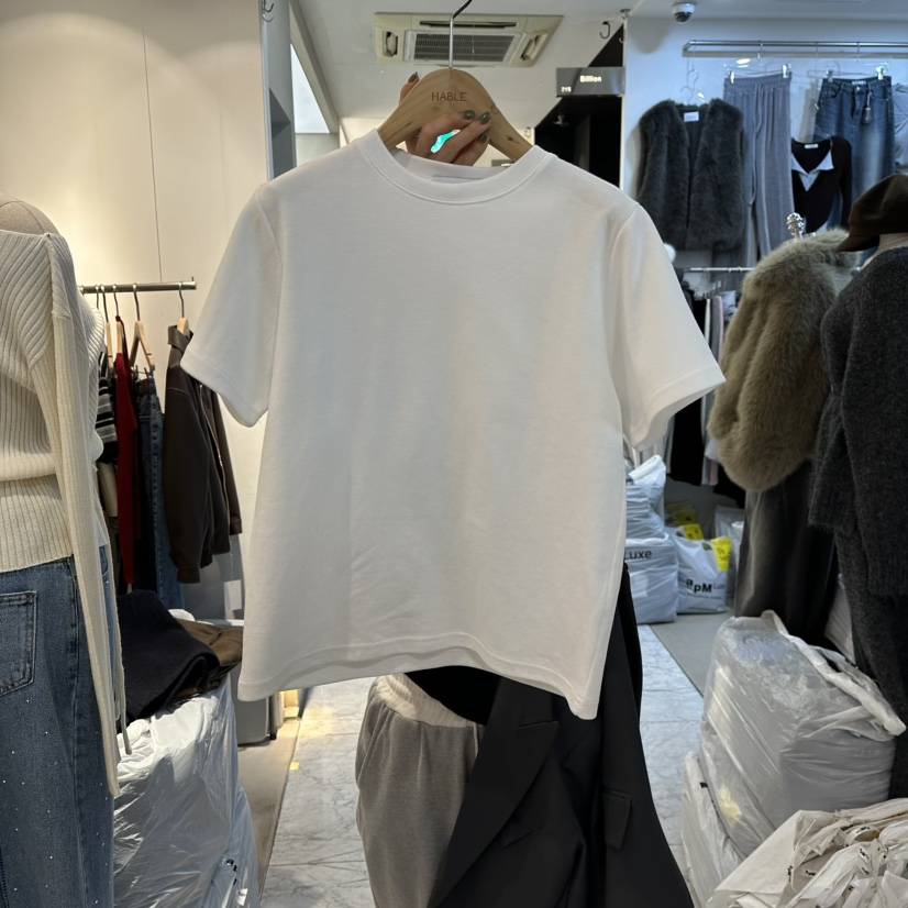 HABLE韓國直郵㊣女士新品熱賣時尚休閑推薦職業人氣T恤雙面HABLET恤