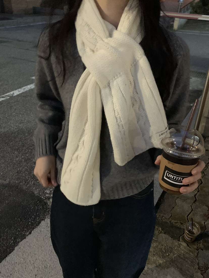 SALT BREAD韓國代購㊣女士新款休閑25秋冬推薦時尚圍巾披肩SALT BREAD圍巾/披肩