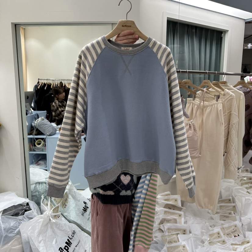 OURMOMENT韓國直郵㊣女裝新款真品人氣熱賣休閑職業衛衣加絨OURMOMENT衛衣