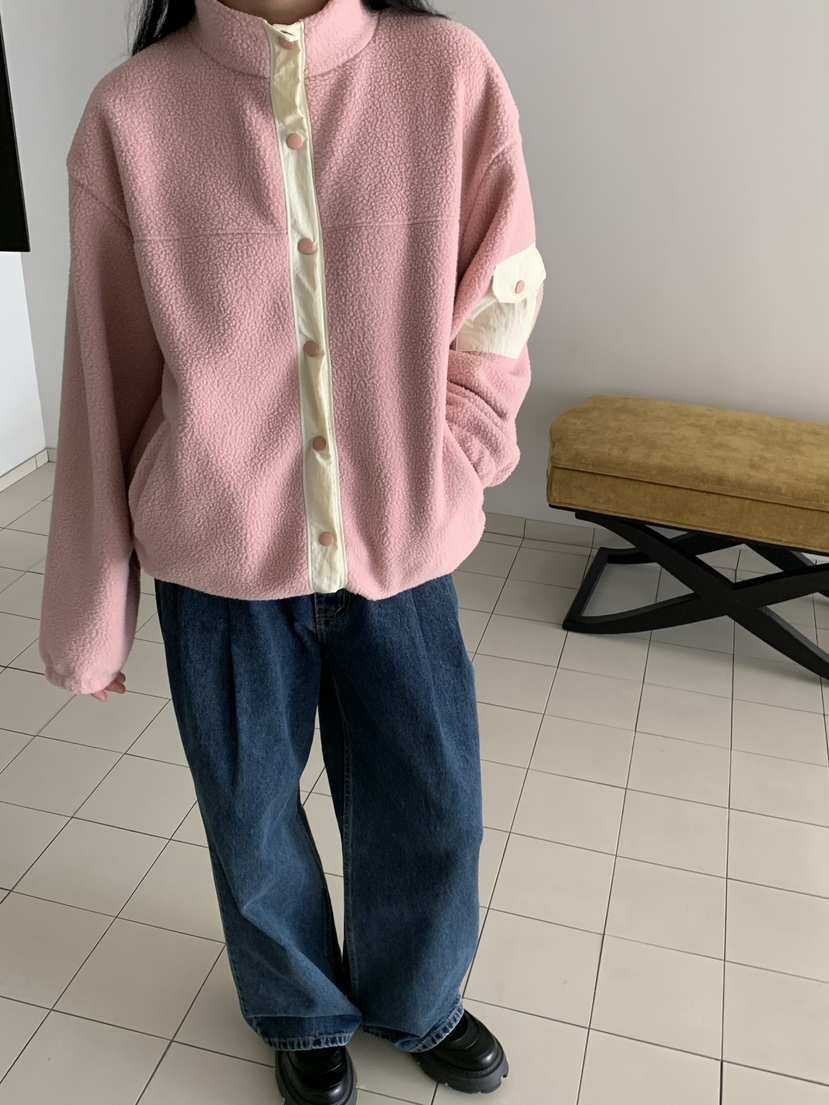 LOVE MY SANTA東大門㊣直郵女士新款休閑真品25秋冬夾克抓絨Santa/LOVE MY SANTA夾克