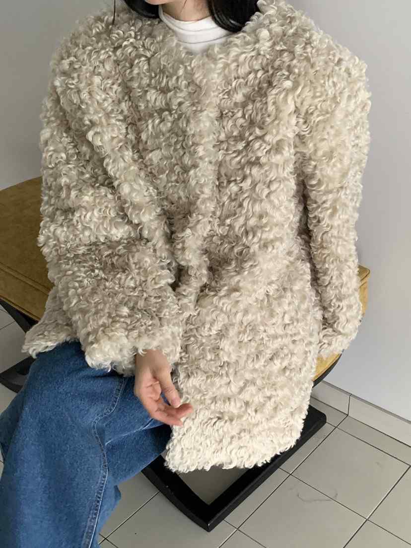 LOVE MY SANTA東大門㊣直郵女裝新品時尚職業真品夾克羊皮Santa/LOVE MY SANTA夾克