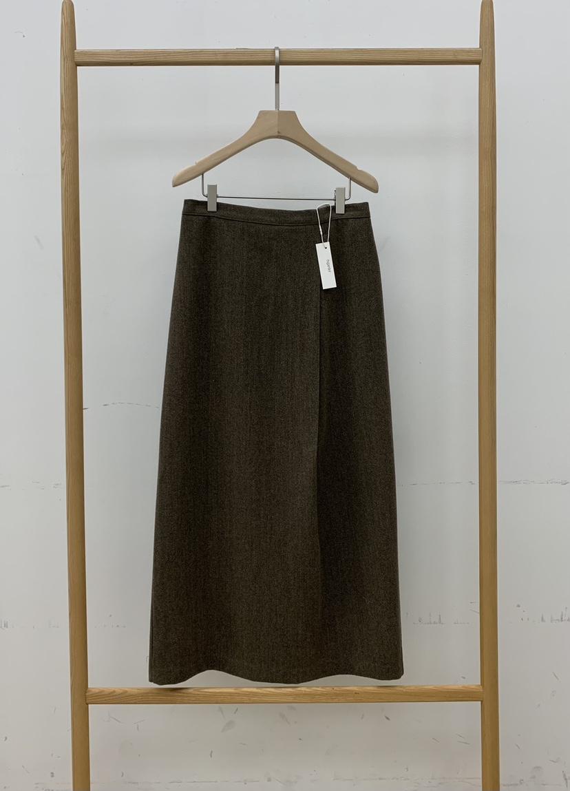 B_GARDER韓國直郵㊣女裝新品人氣推薦25秋冬長裙羊毛人字紋B.GARDER長裙