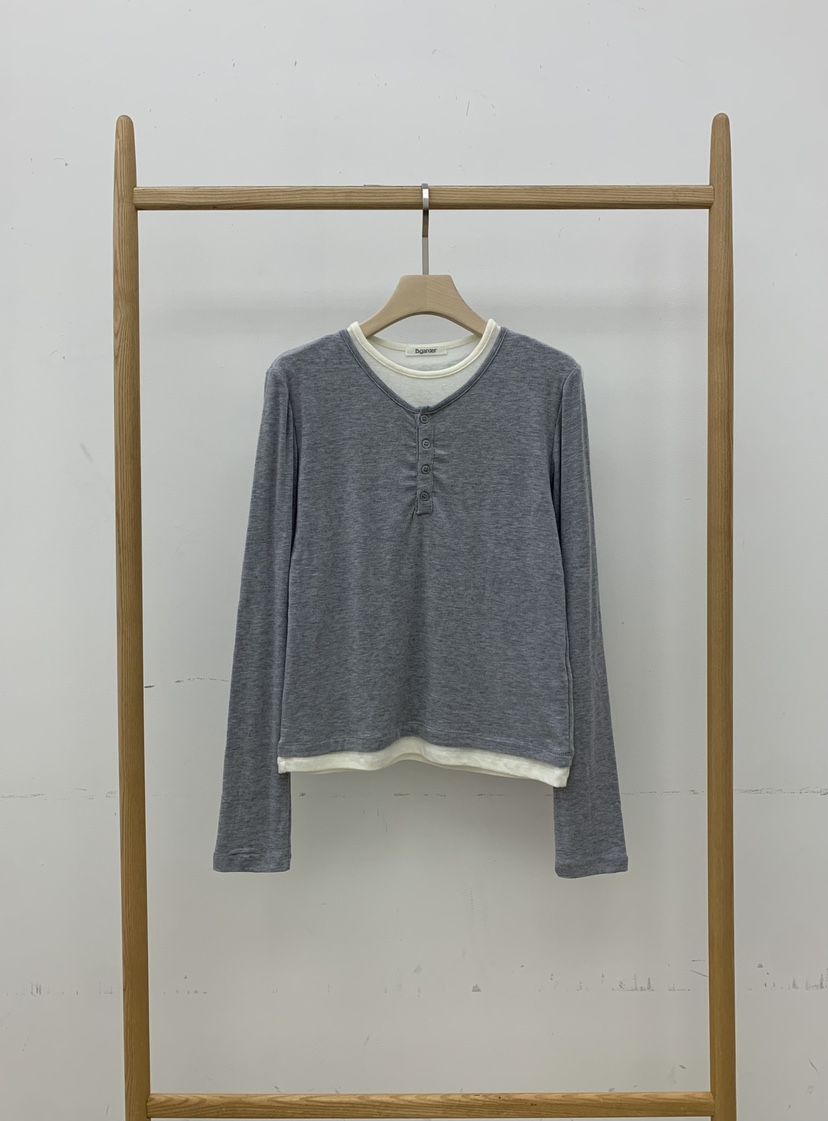 B_GARDER東大門㊣直郵女士新品職業人氣熱賣真品25秋冬長袖T恤B.GARDER長袖T恤