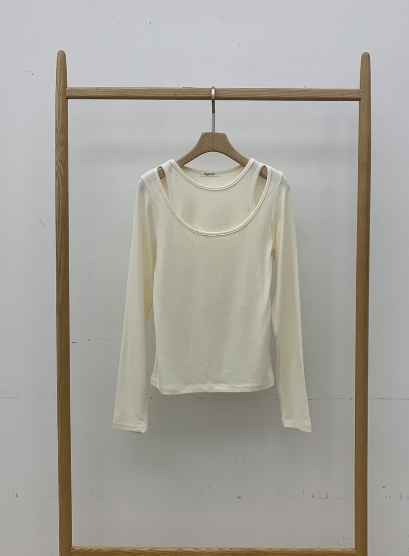 B_GARDER東大門㊣代購女裝新款人氣時尚真品25秋冬長袖T恤假兩件B.GARDER長袖T恤