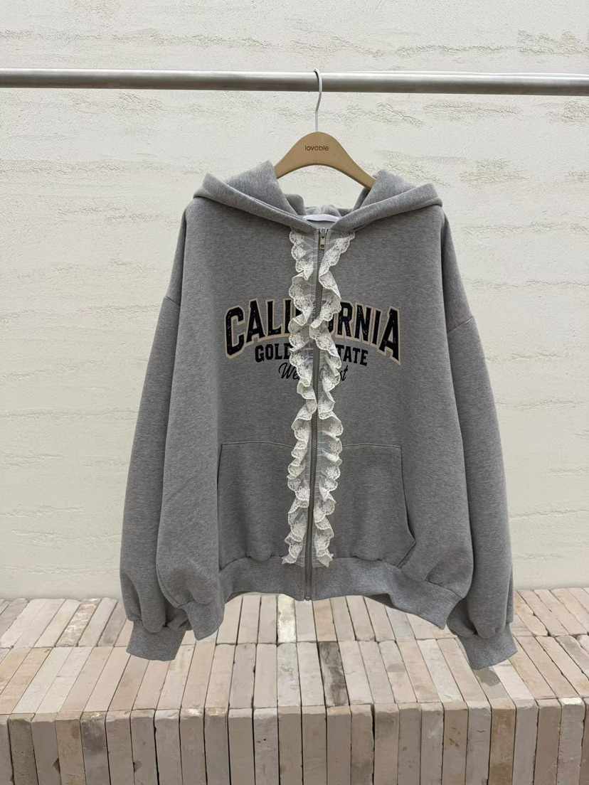 LOVABLE東大門㊣直郵女裝新款人氣推薦職業休閑熱賣衛衣拉鏈LOVABLE衛衣