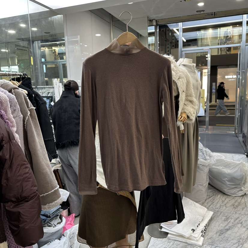 FOUNDATION東大門㊣直郵女士新款職業真品推薦休閑25秋冬長袖T恤FOUNDATION長袖T恤