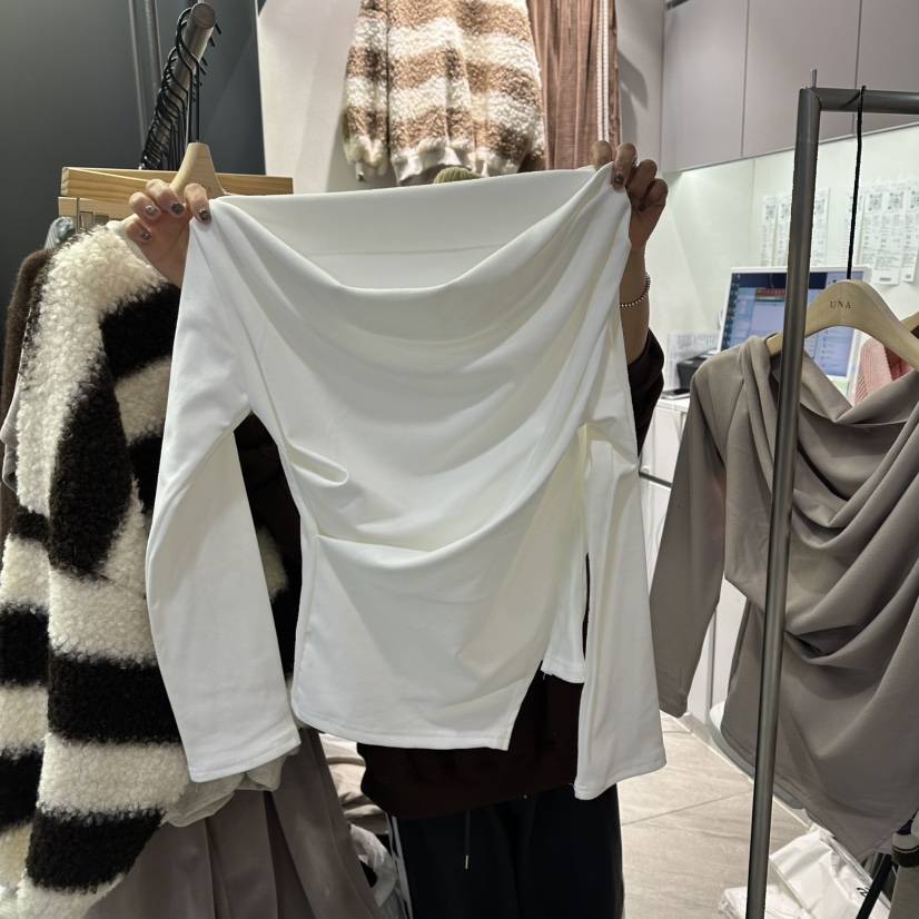 UNA/THE MAY東大門㊣代購女士新款休閑熱賣推薦25秋冬長袖T恤THEMAY/UNA長袖T恤