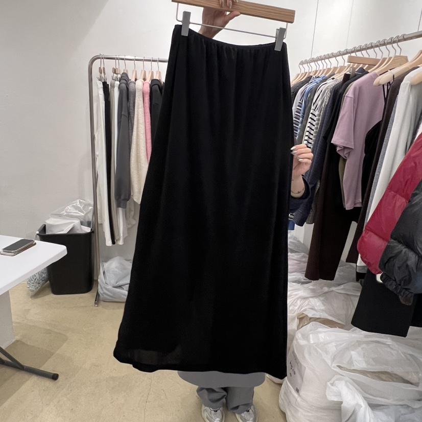 MUNSELL東大門㊣直郵女裝新款時尚休閑職業熱賣真品長裙天鵝絨MUNSELL長裙