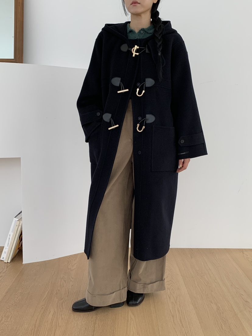 MILUI東大門㊣實拍女士新品人氣熱賣職業25秋冬中長款大衣可拆卸MILUI中長款大衣