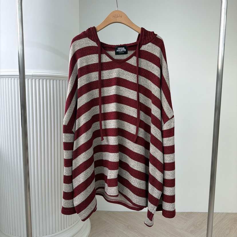 PALETTE-Q東大門㊣直郵女士新品人氣推薦針織衫單排扣連帽衫PALETTE針織衫