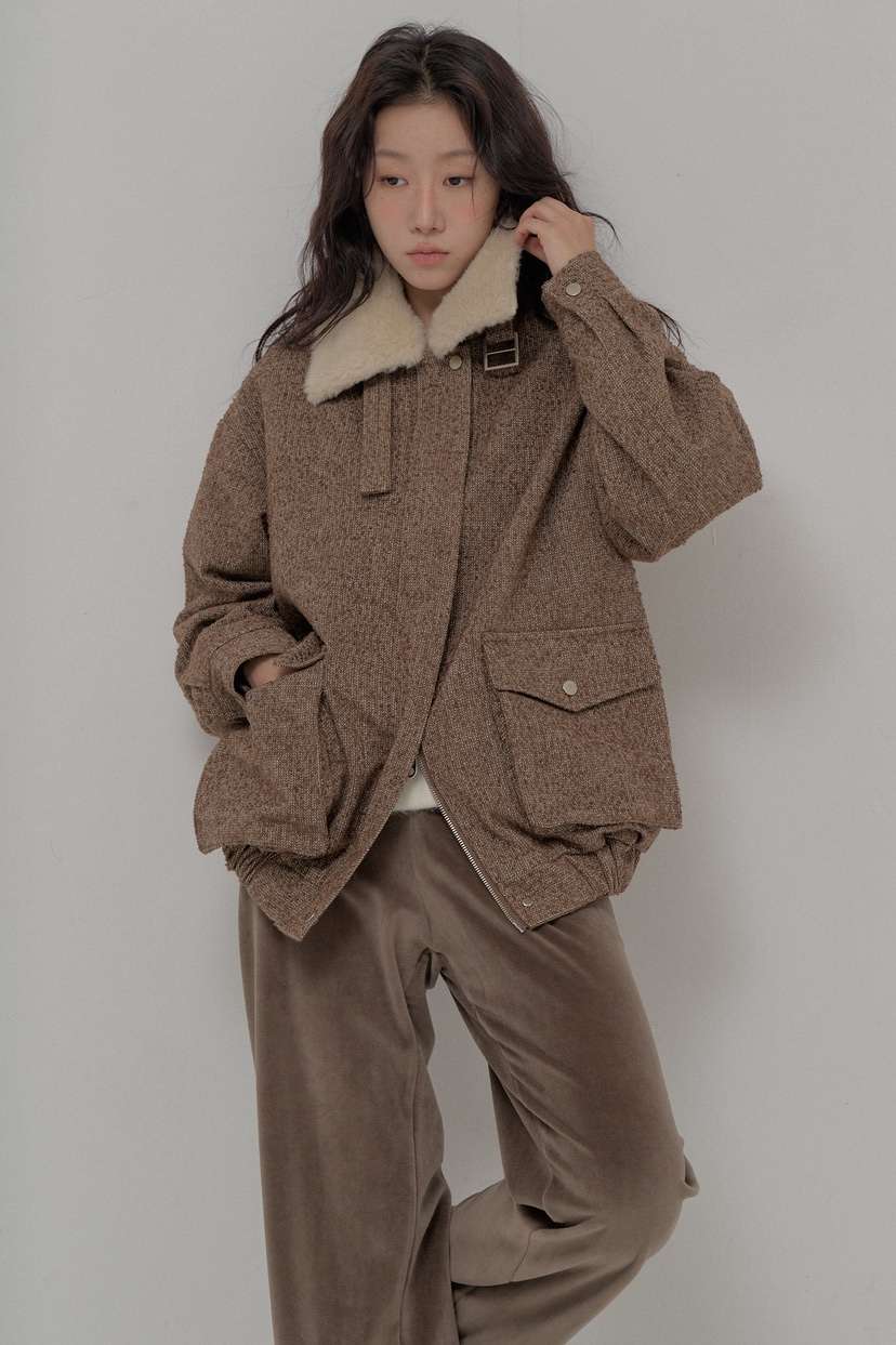 ATHEA韓國直郵㊣女士新品休閑25秋冬人氣熱賣夾克粗花呢羊毛ATHEA夾克