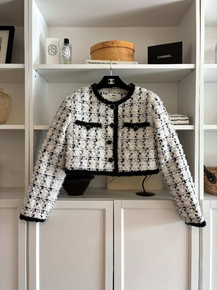 mars韓國代購㊣女士新款時尚25秋冬人氣休閑真品夾克粗花呢mars夾克