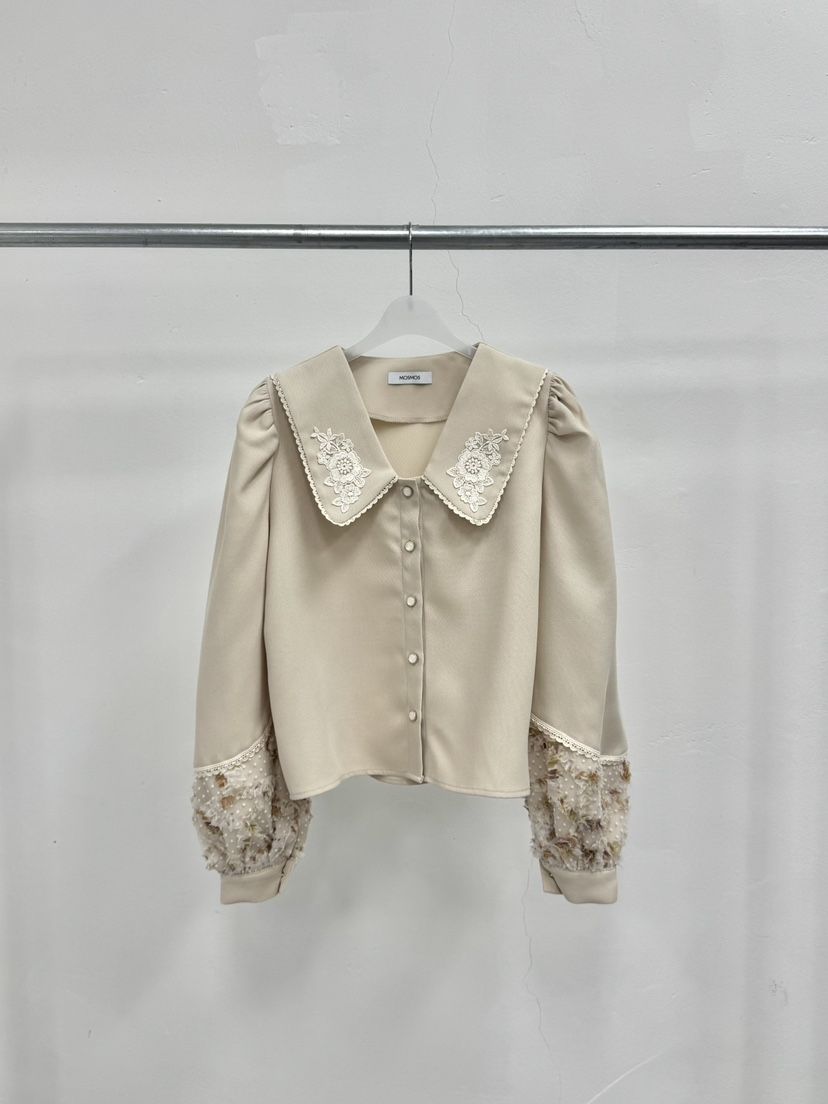 MOSMOS韓國代購㊣女裝新款休閑時尚熱賣真品人氣襯衫蕾絲衫MOSMOS襯衫/蕾絲衫