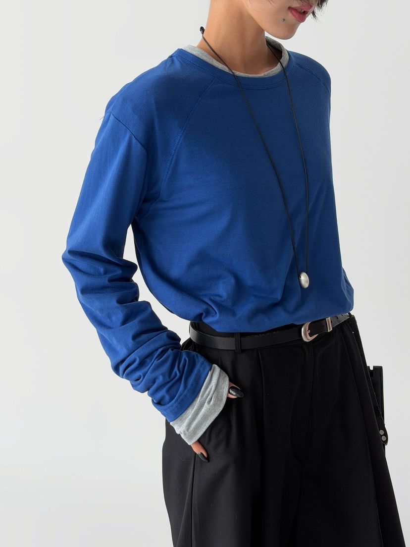 ANGLOG BEIGE韓國代購㊣女士新款休閑25秋冬熱賣推薦長袖T恤ANGLOG BEIGE長袖T恤