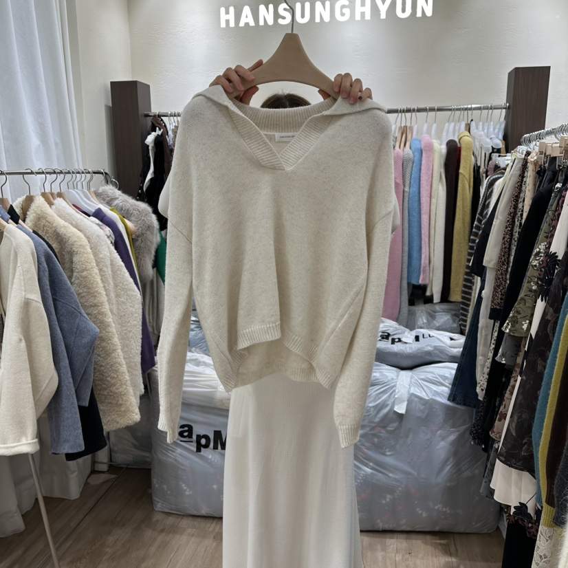 HANSUNGHYUN韓國代購㊣女裝新品人氣時尚25秋冬真品毛衣羊毛HANSUNGHYUN毛衣