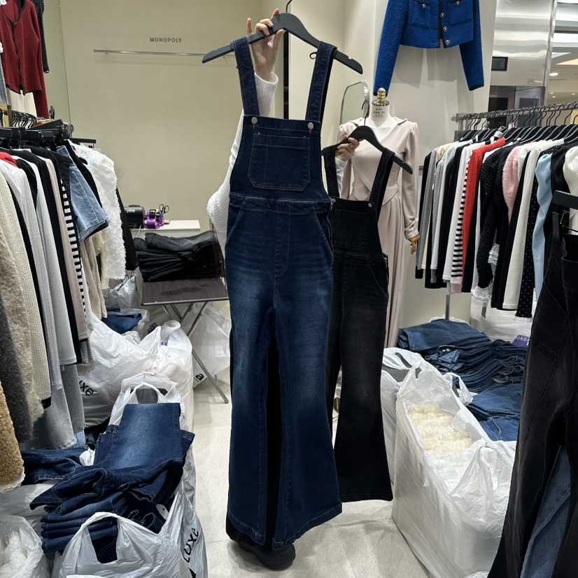 MONOPOLY韓國代購㊣女士新款休閑熱賣職業時尚25秋冬背帶褲MONO_POLY背帶褲