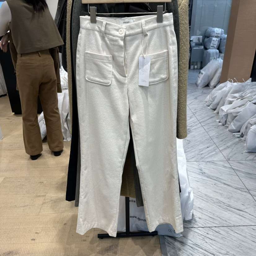 OVERTAKE韓國直郵㊣女裝新品真品25秋冬職業休閑褲燈芯絨喇叭OVERTAKE休閑褲