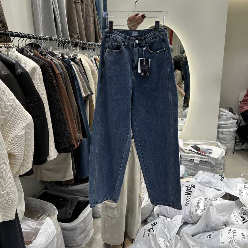 AT THE END韓國代購㊣女裝新款職業人氣25秋冬真品牛仔褲AT THE END牛仔褲