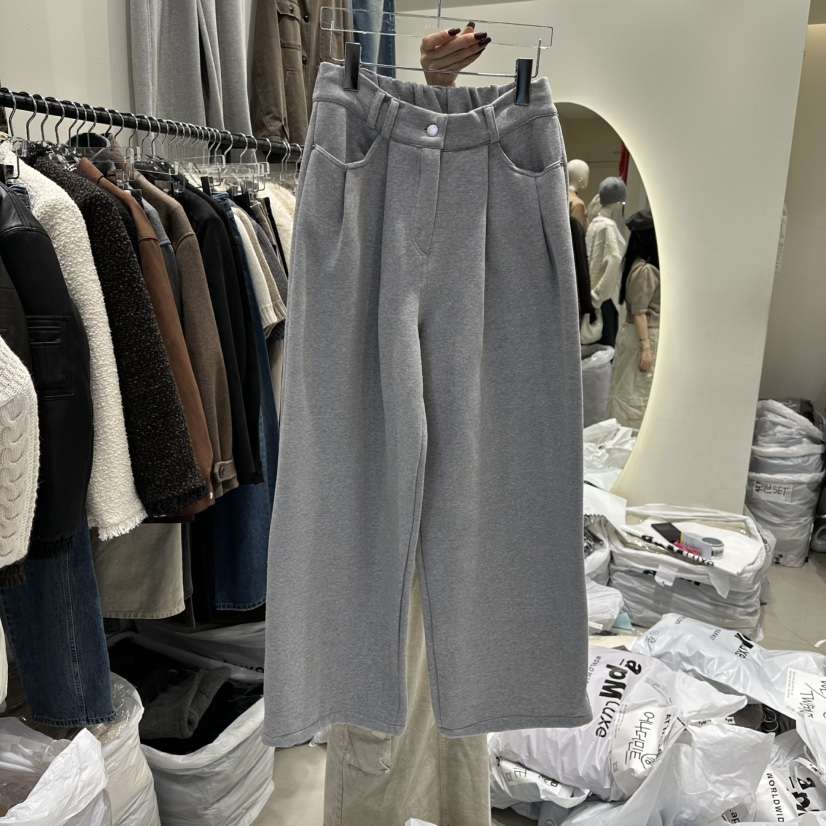 AT THE END東大門㊣實拍女裝新款推薦熱賣人氣休閑褲加絨AT THE END休閑褲