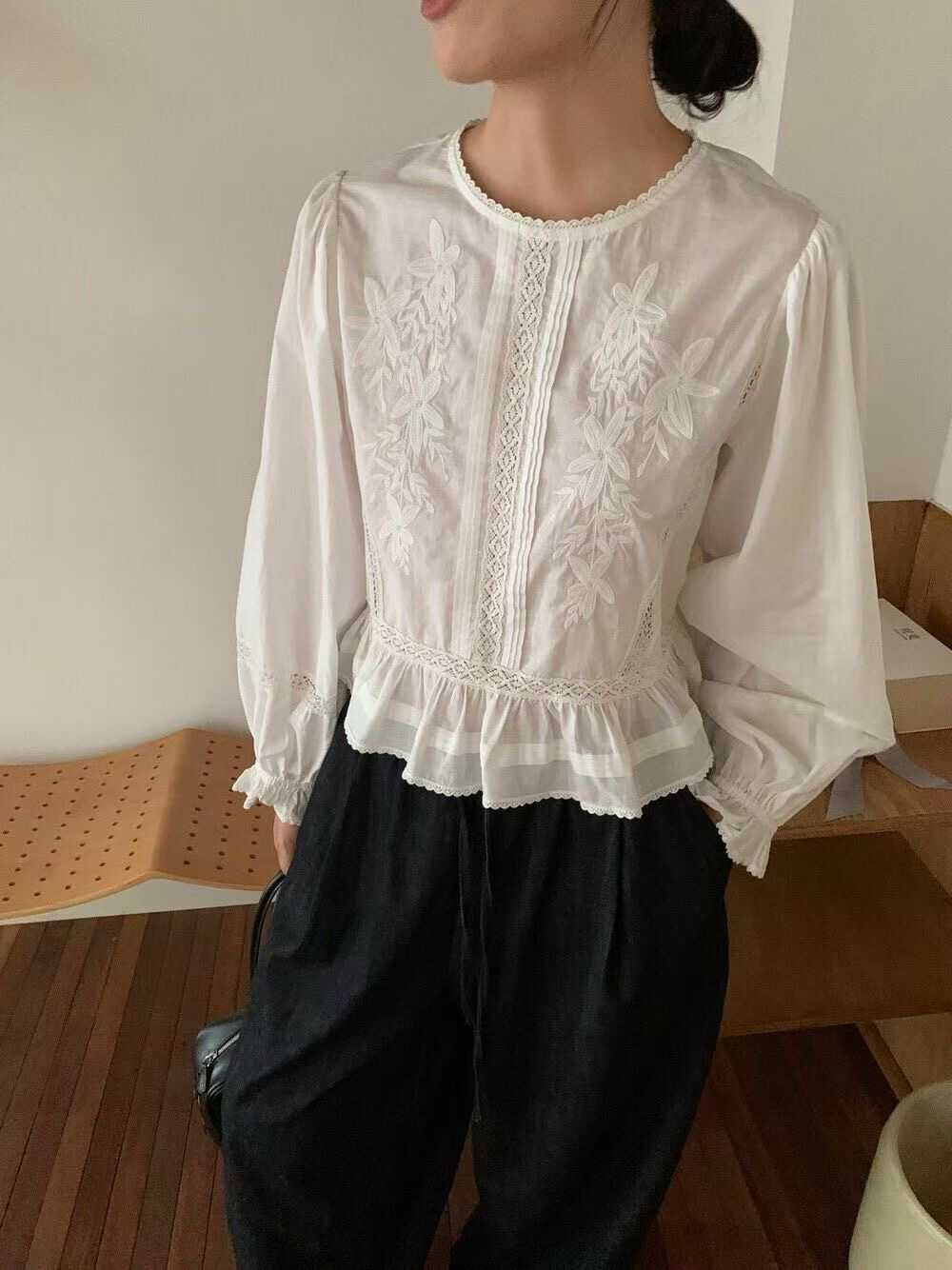 CAROL韓國直郵㊣女裝新品25秋冬人氣職業時尚真品襯衫蕾絲衫CAROL襯衫/蕾絲衫