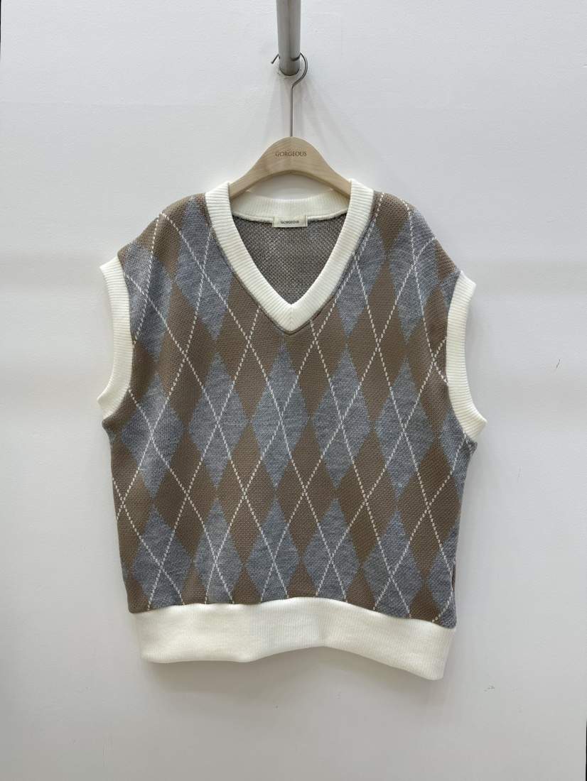 GORGEOUS韓國直郵㊣女裝新品人氣時尚休閑推薦吊帶背心格紋GORGEOUS吊帶/背心