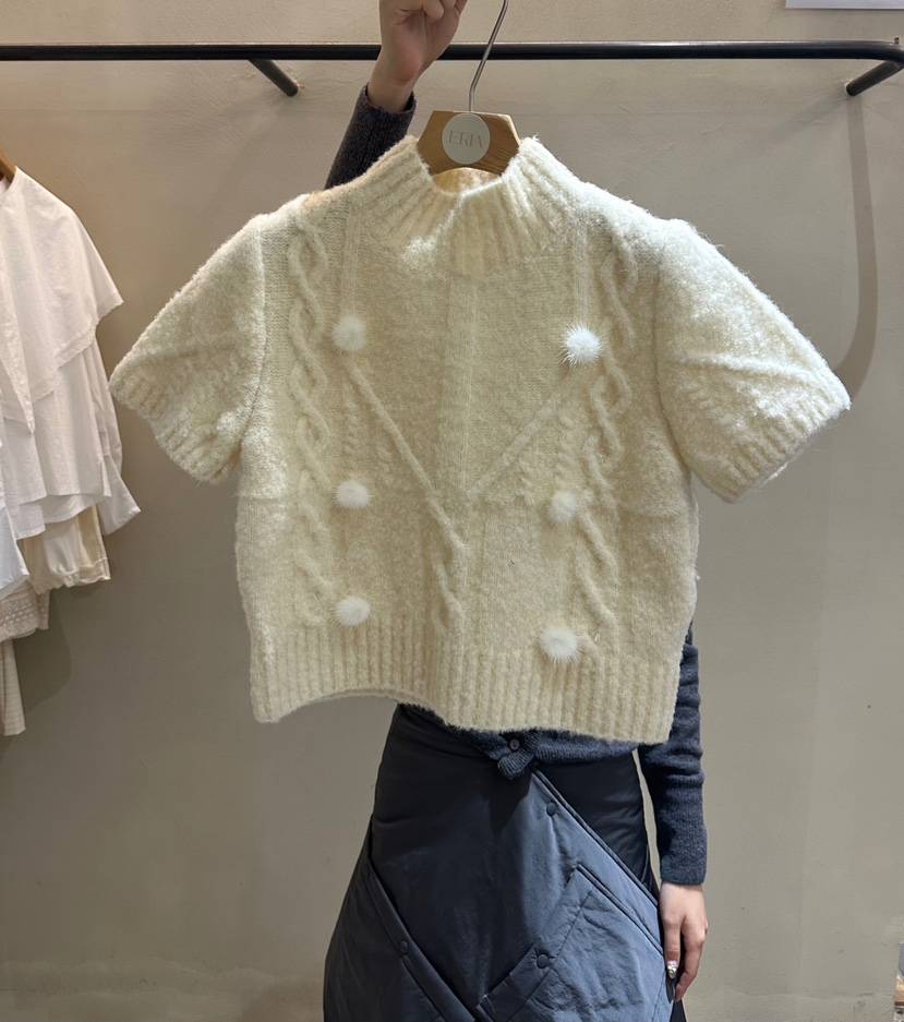 ERIA韓國直郵㊣女士新品推薦時尚休閑真品人氣熱賣針織衫貂皮ERIA/HUE針織衫