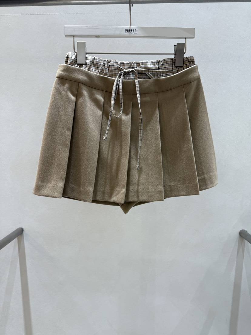 FEFFER韓國直郵㊣女裝新品休閑25秋冬時尚真品裙褲美利奴羊毛FEFFER裙褲