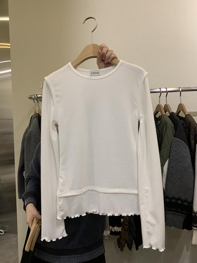 JUPITER韓國代購㊣女士新品休閑熱賣推薦職業人氣25秋冬長袖T恤JUPITER長袖T恤