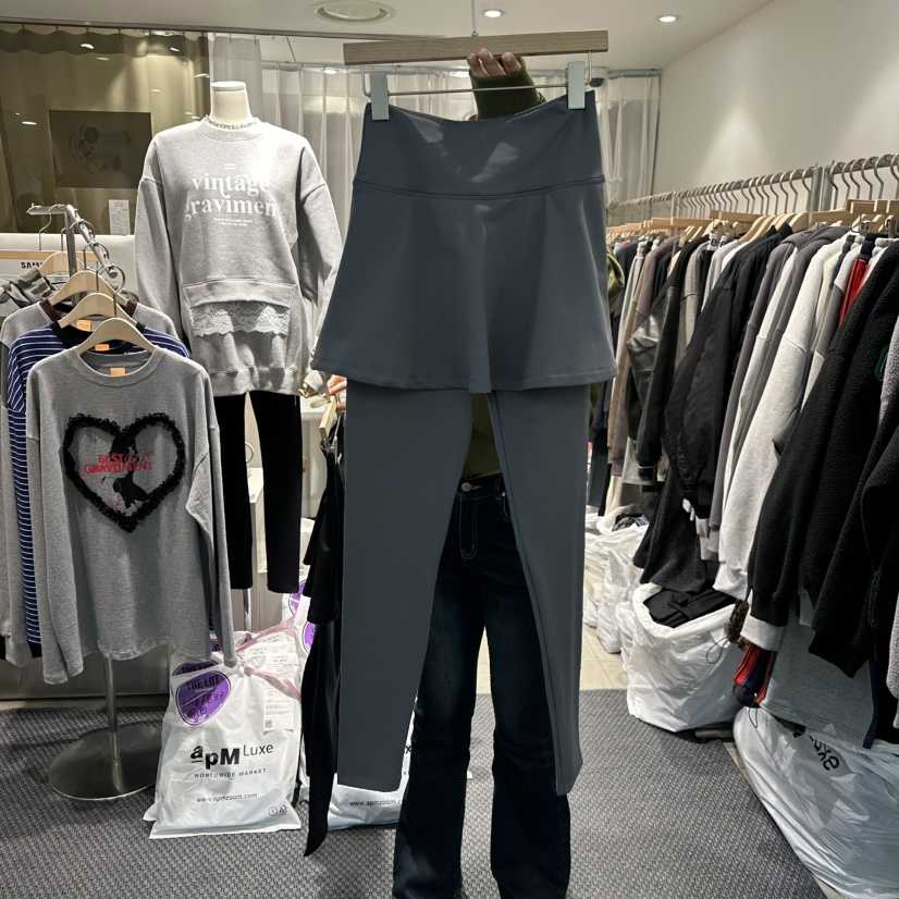 THE LOT韓國直郵㊣女士新款真品熱賣時尚人氣推薦裙褲拉絨THE LOT/	LOT裙褲