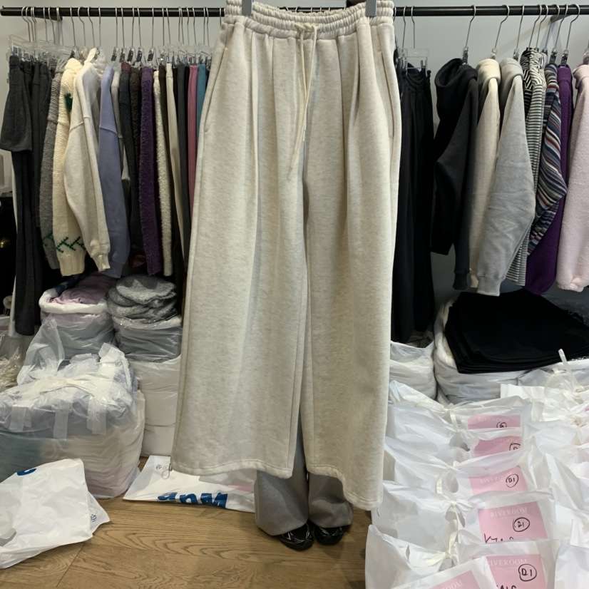 RIVEROOM韓國代購㊣女裝新款熱賣人氣真品職業時尚休閑褲加絨RIVEROOM休閑褲