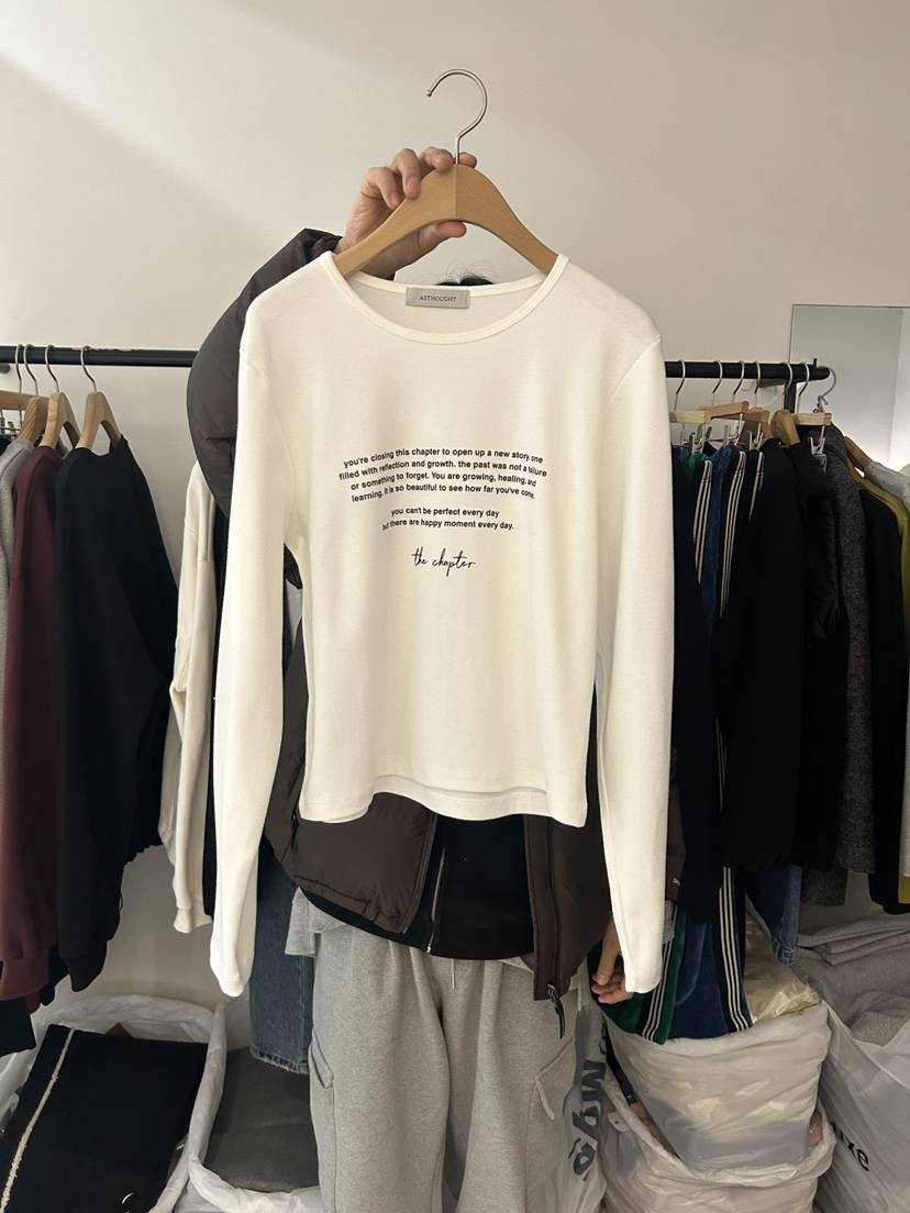 AS THOUGHT韓國直郵㊣女裝新品推薦25秋冬真品人氣長袖T恤AS THOUGHT長袖T恤