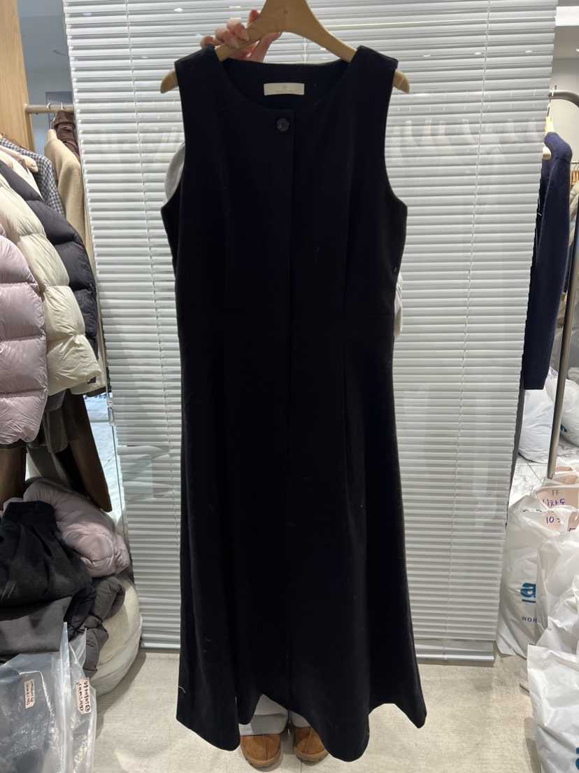 FF韓國直郵㊣女士新品人氣休閑25秋冬時尚真品連衣裙羊毛紐扣FF/SUNDAY連衣裙