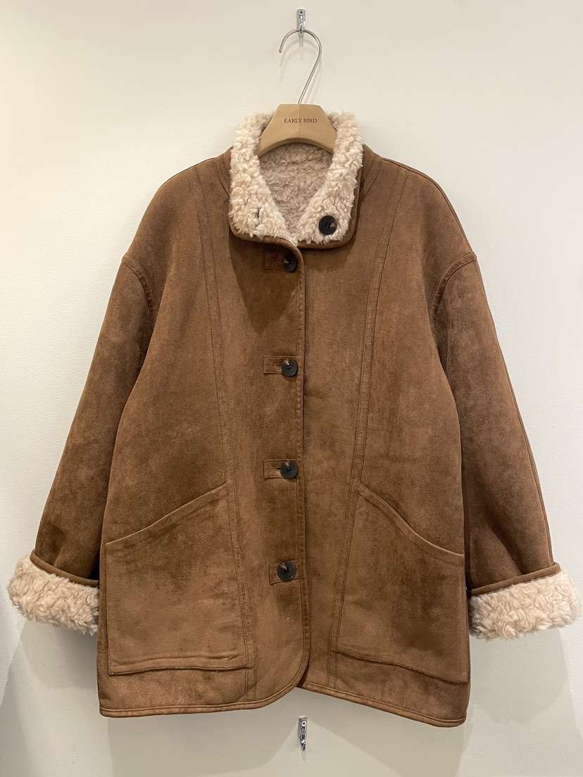 OBSESS韓國直郵㊣女士新款休閑推薦熱賣短款大衣里外穿羊毛OBSESS/EARLY BIRD短款大衣