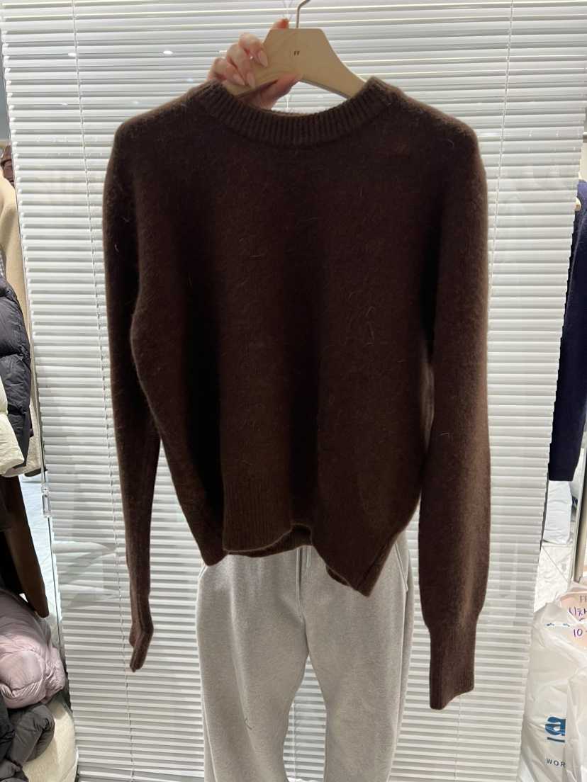 FF東大門㊣直郵女士新品職業推薦25秋冬人氣針織衫安哥拉羊毛FF/SUNDAY針織衫