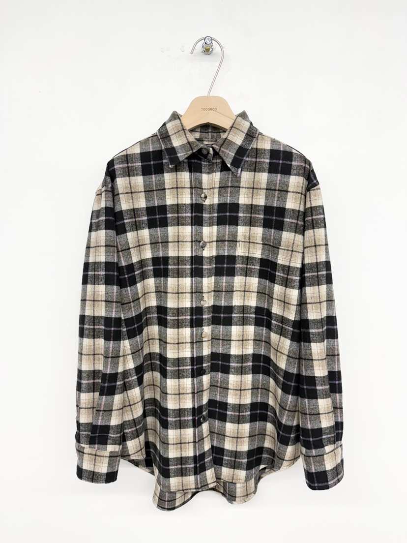 TOOGOOD韓國代購㊣女裝新款熱賣人氣25秋冬職業襯衫蕾絲衫格子TOOGOOD襯衫/蕾絲衫