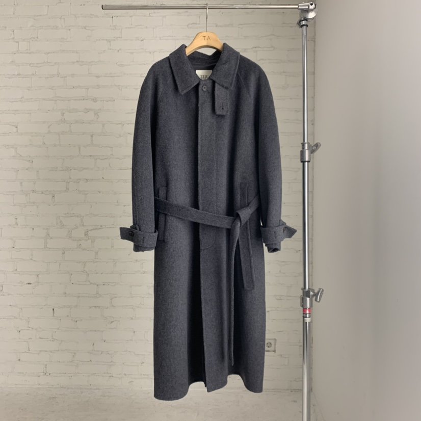 THE ABLE東大門㊣實拍女士新款熱賣人氣休閑中長款大衣含腰帶THE ABLE/TA中長款大衣