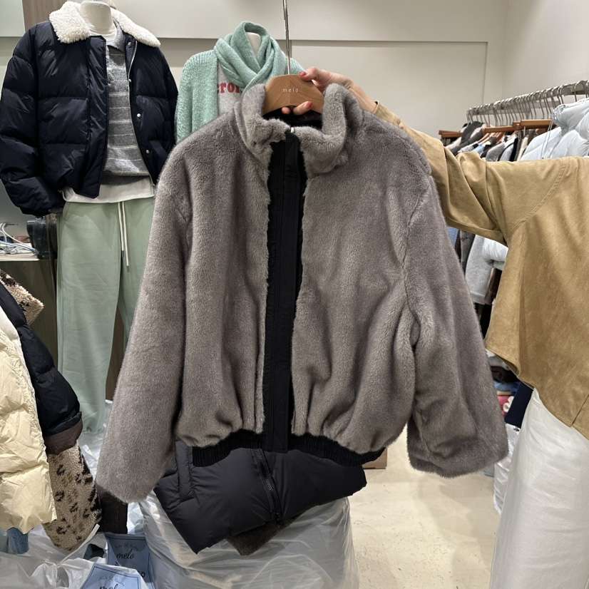 MELO韓國直郵㊣女士新品熱賣人氣推薦休閑時尚25秋冬夾克雙面MELO夾克